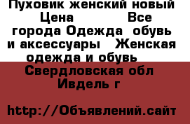 Пуховик женский новый › Цена ­ 2 600 - Все города Одежда, обувь и аксессуары » Женская одежда и обувь   . Свердловская обл.,Ивдель г.